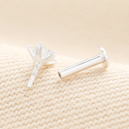 Sterling Silver Crystal Star Piercing Earring Sterling Silver Crystal Star Piercing Earring