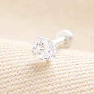 Sterling Silver Diamante Piercing Earring 