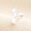 Sterling Silver Triple Star Piercing Earring