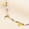 Blue and Yellow Drawstring Anklet