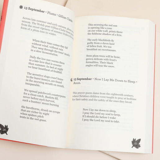 Inside of  A Poem for Every Autumn Day Book