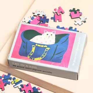 Cat in a Bag 99 Piece Mini Jigsaw