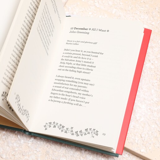 Inside poetry book