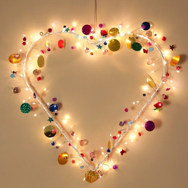 Folklore Heart Battery Powered Light Up Heart