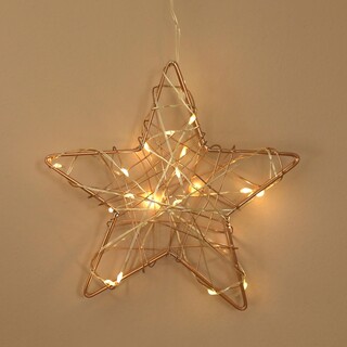 Battery Powered Light Up Star Hanging Decoration