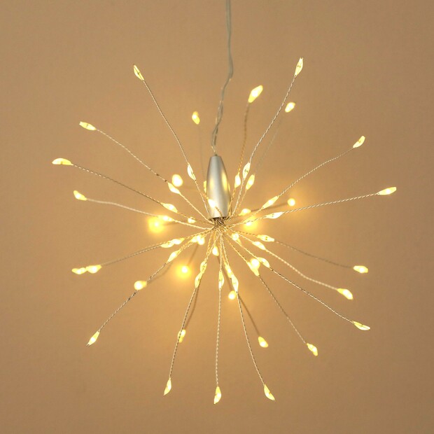 Battery Powered Light Up Small Starburst Hanging Decoration Battery Powered Light Up Small Starburst Hanging Decoration