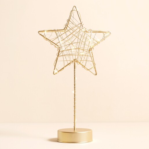 Battery Powered Light Up Star Standing Decoration