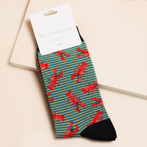 Mr Sparrow Lobster Socks in Teal
