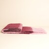 Burgundy and Pink Striped Winter Scarf
