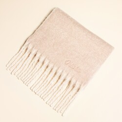 Personalised Beige Winter Scarf