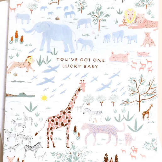 Ohh Deer One Lucky Baby Greetings Card 