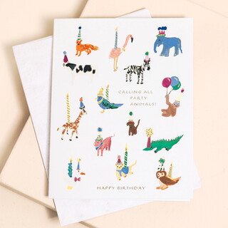 Ohh Deer Party Animals Greetings Card