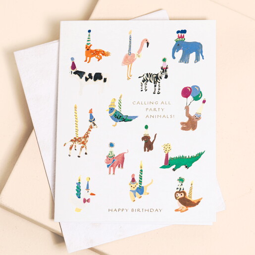 Ohh Deer Party Animals Greetings Card
