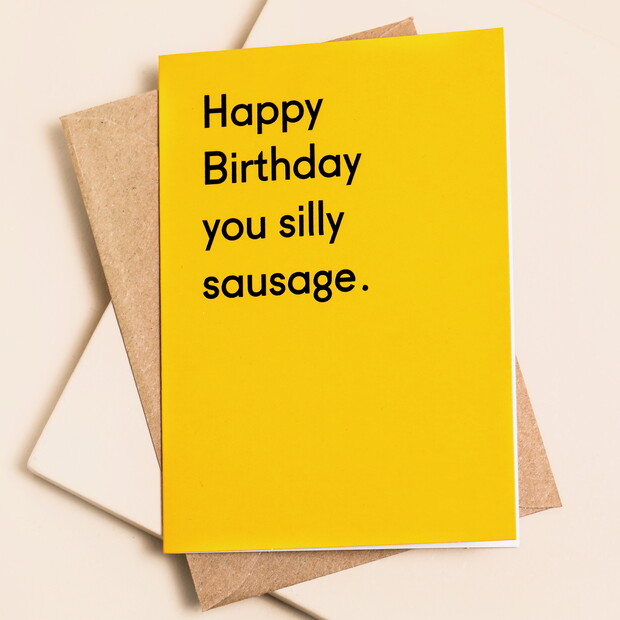 Ohh Deer Silly Sausage Birthday Card