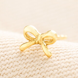 Sterling Silver Bow Piercing in Gold