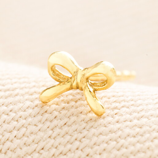 Sterling Silver Bow Piercing in Gold