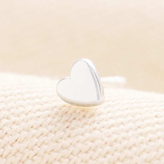 Sterling Silver Heart Piercing Earring