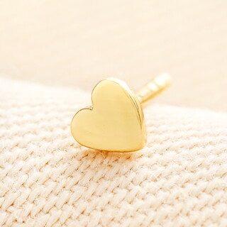 Sterling Silver Heart Piercing in Gold