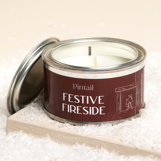 Pintail Festive Fireside Paint Pot Candle