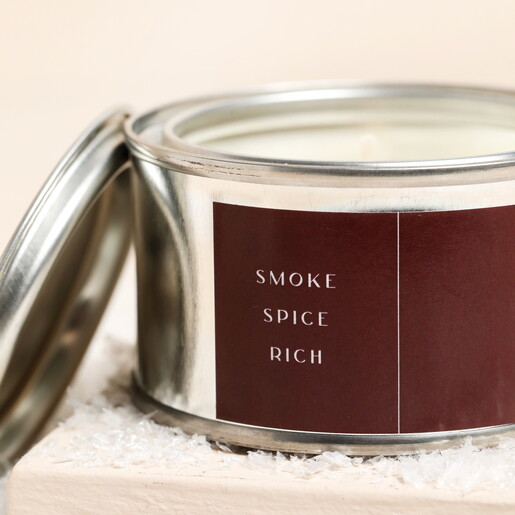 Close Up of Pintail Festive Fireside Paint Pot Candle