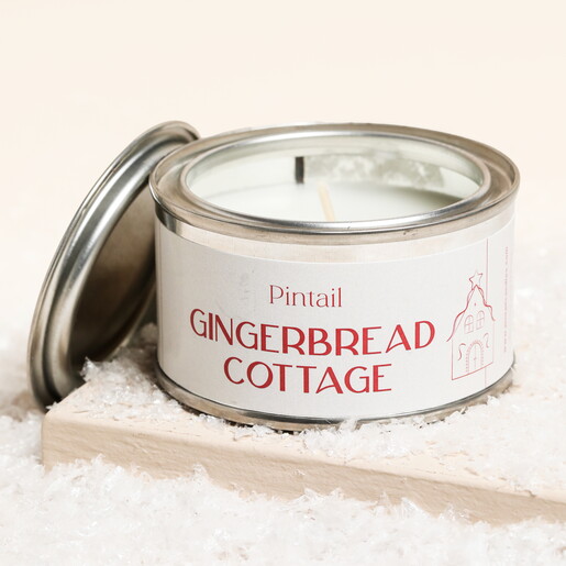 Pintail Gingerbread Cottage Paint Pot Candle