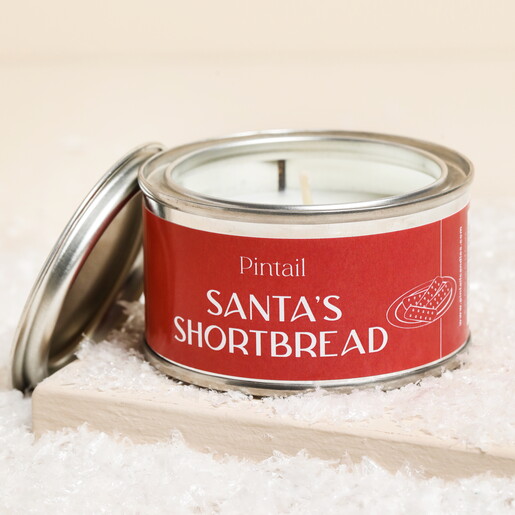 Pintail Santa's Shortbread Paint Pot Candle