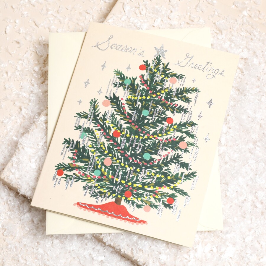 Trees Rifle Paper Tinsel Tree Christmas Card | Rifle Paper Co. | Lisa Angel