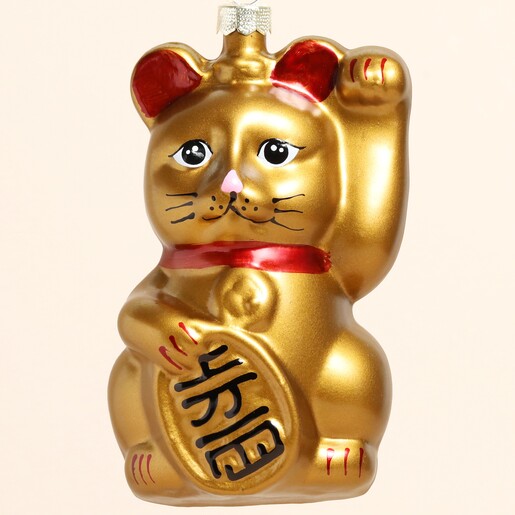 Sass & Belle Gold Lucky Cat Bauble