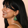 Christmas Tree Beaded Drop Earrings