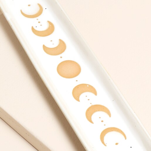 Moon Phase Ceramic Incense Holder