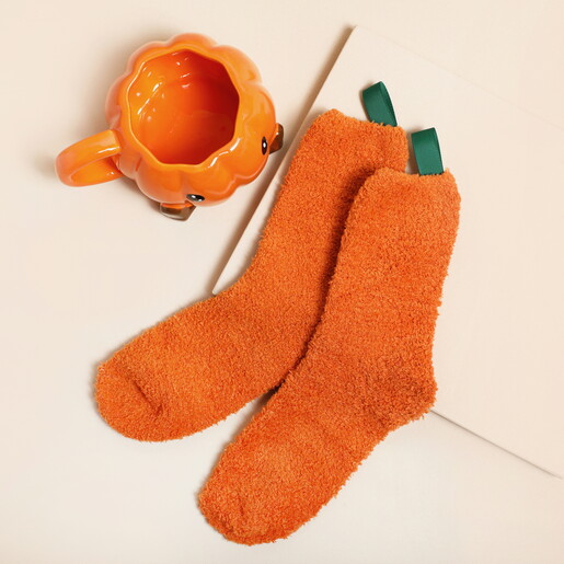 Something Different Pumpkin Ceramic Mug and Socks Set