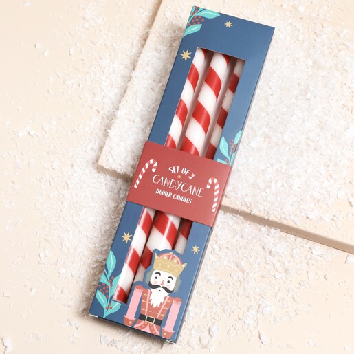 Something Different Set of 3 Candy Cane Candles