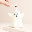Something Different Sweet Ghost Shaped Candle being lit