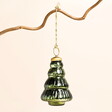 Green Christmas Tree Glass Hanging Decoration