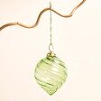 Green Swirl Glass Bauble