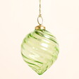 Green Swirl Glass Bauble