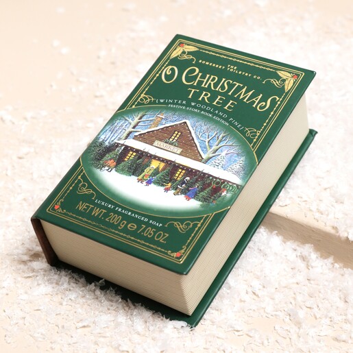 Somerset Toiletry Co Winter Pine O Christmas Tree Book Soap