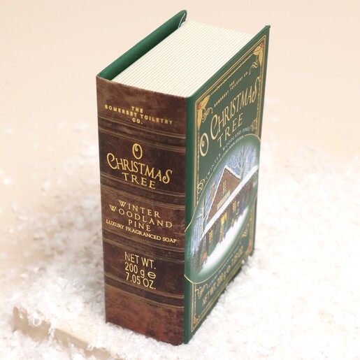 Somerset Toiletry Co Winter Pine O Christmas Tree Book Soap