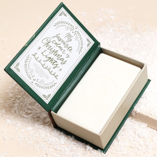 Somerset Toiletry Co Winter Pine O Christmas Tree Book Soap