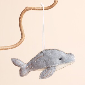 Felt Whale Hanging Decoration