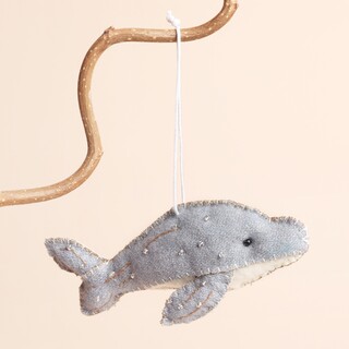 Felt Whale Hanging Decoration