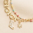 Double Layer Christmas Charm Bracelet in Gold