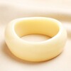 Enamel Chunky Cream Bangle Bracelet