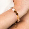 Semi Precious Stone Beaded Bracelet in Gold