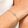 Stainless Steel Crystal Bow Bracelet in Gold