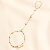 Stainless Steel Heart Charm Hand Chain in Gold