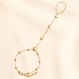 Stainless Steel Heart Charm Hand Chain in Gold