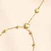 Stainless Steel Heart Charm Hand Chain in Gold Close Up