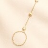 Stainless Steel Star Charm Hand Chain in Gold