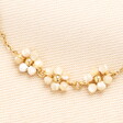 Triple Flower Barrel Chain Bracelet in Gold 